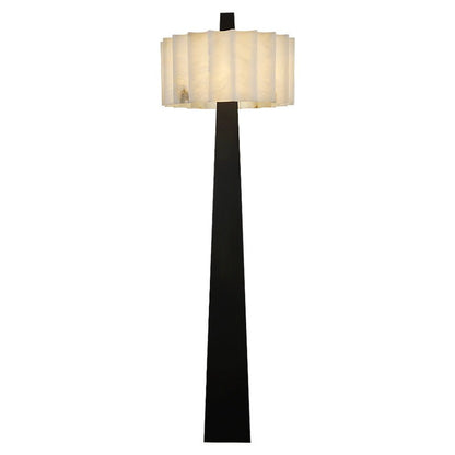 Origami Pleat Alabaster Floor Lamp