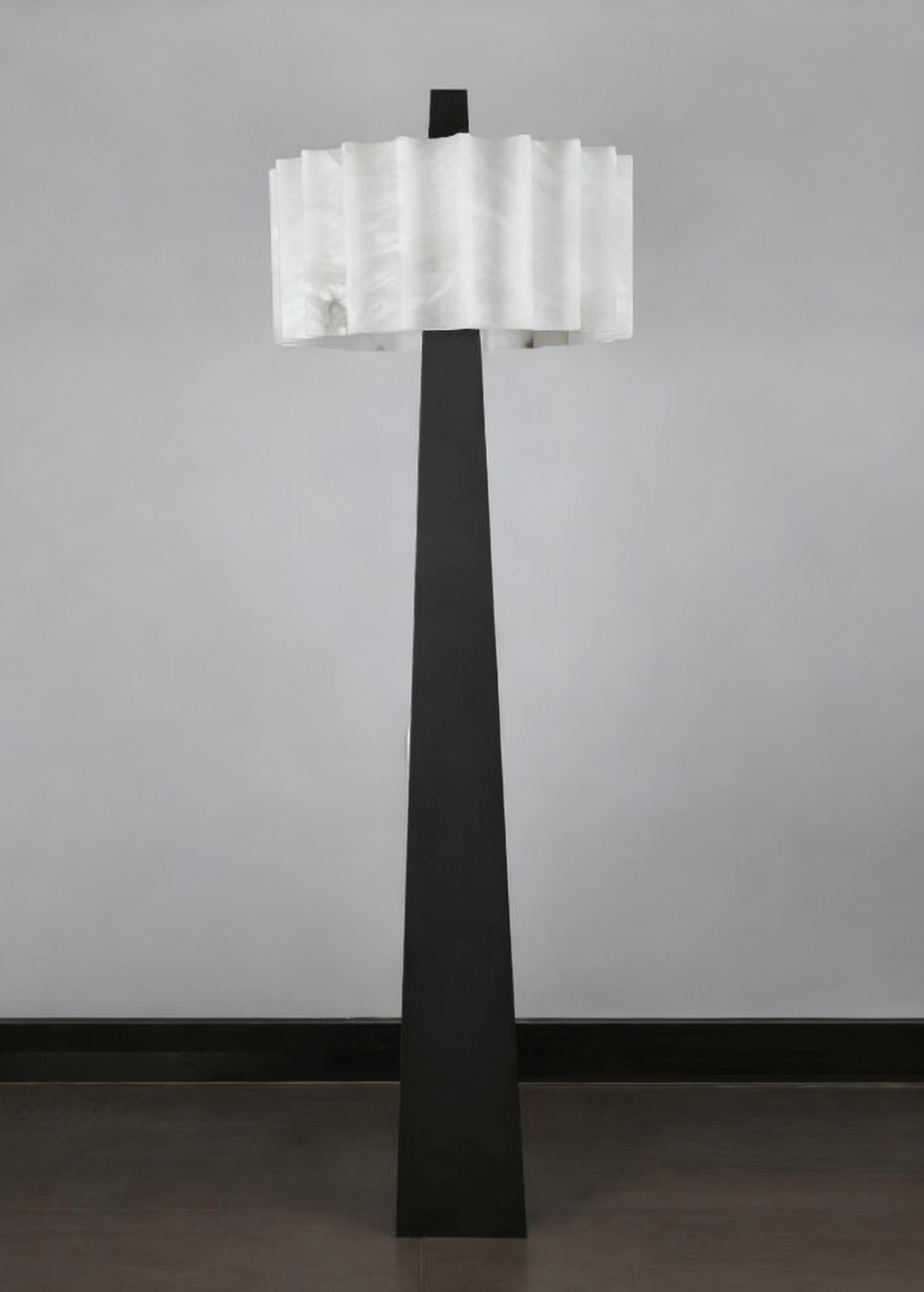 Origami Pleat Alabaster Floor Lamp