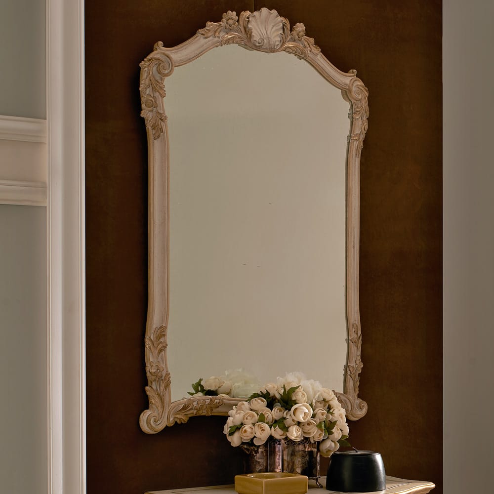 Ornate Carved Italian Wall Mounted Console And Mirror