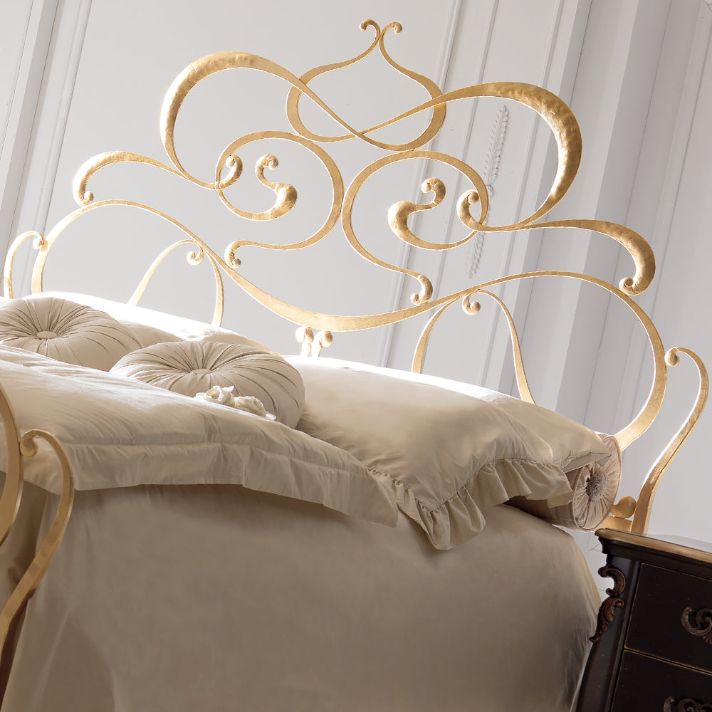 Ornate Designer Gold Leaf Bed