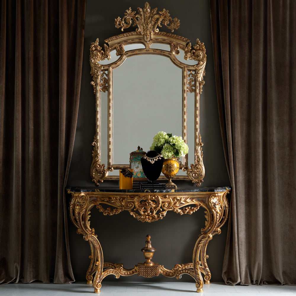 Ornate Gold Rococo Console Table