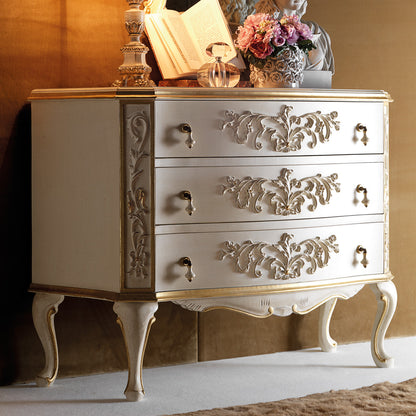 Ornate Italian Chest of Drawers and Mirror Set