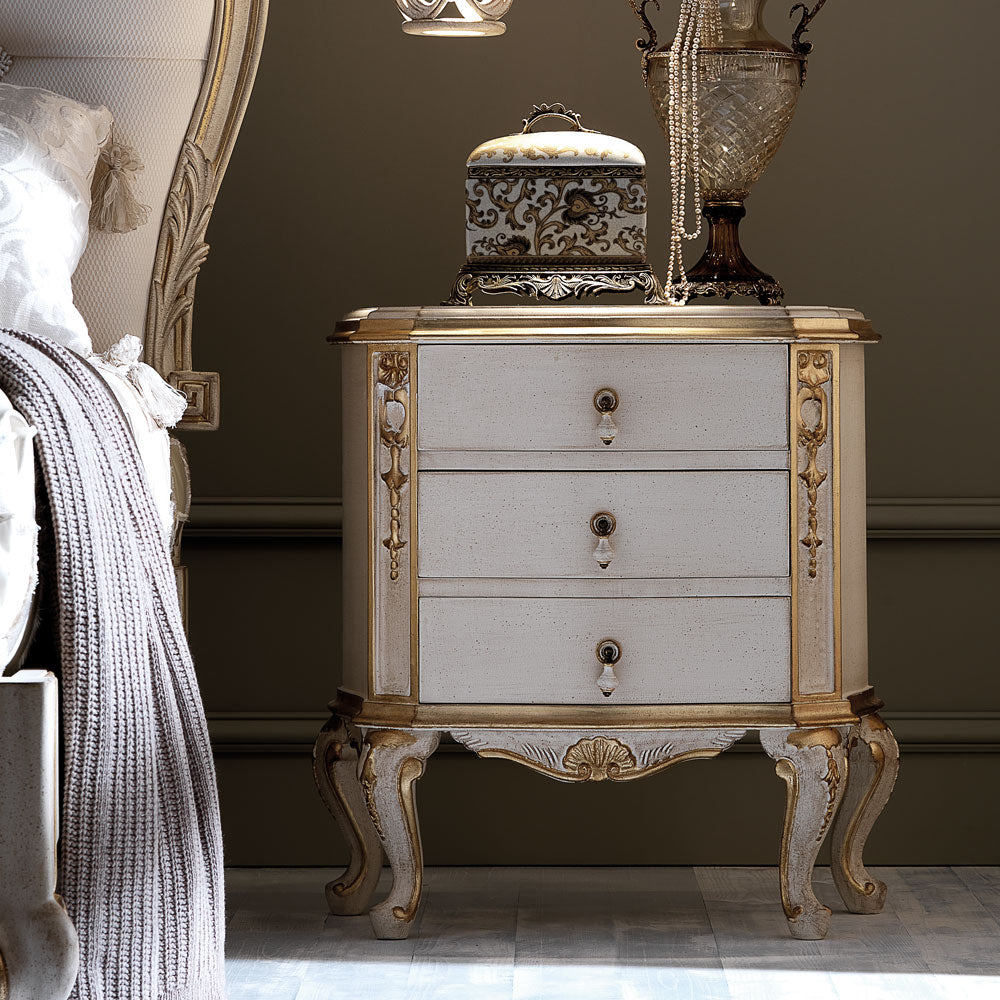 Ornate Italian Rococo Bedside Cabinet