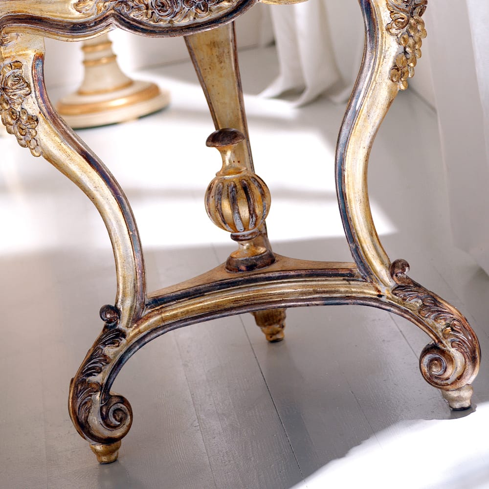 Ornate Luxurious Designer Italian Round Side Table