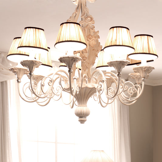 Ornate Rose Design 9 Arm Classic Chandelier