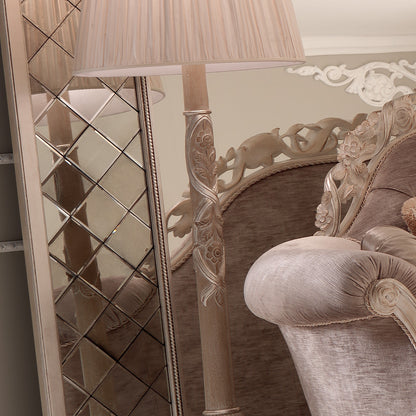 Ornate Rose Design Italian Floor Lamp