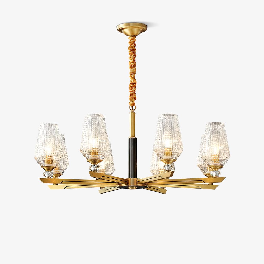 Orrefors Brass Pendant light Chandelier