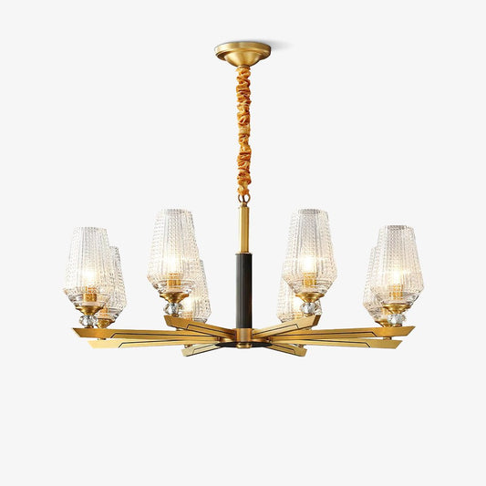 Orrefors Brass Pendant light Chandelier