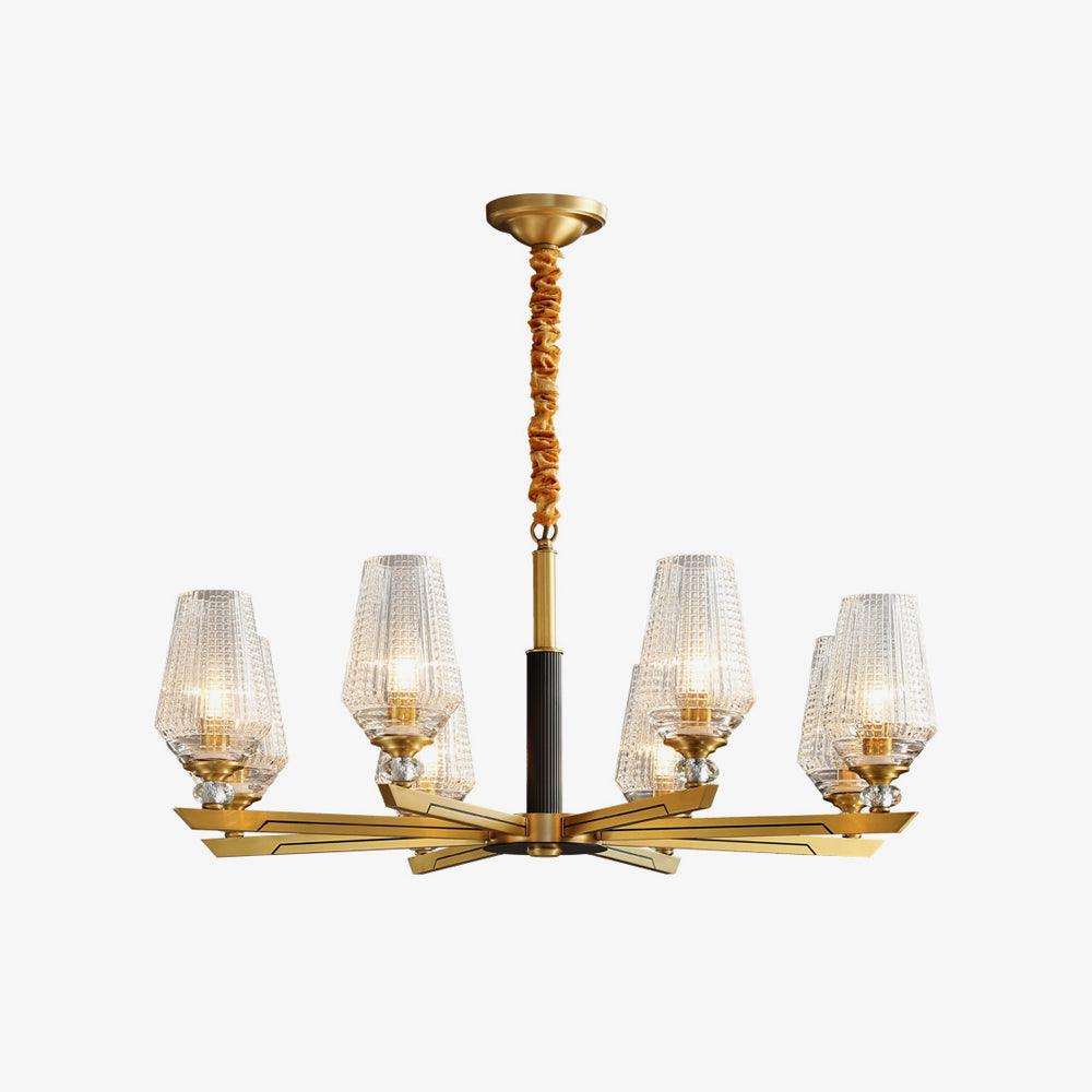 Orrefors Brass Pendant light Chandelier