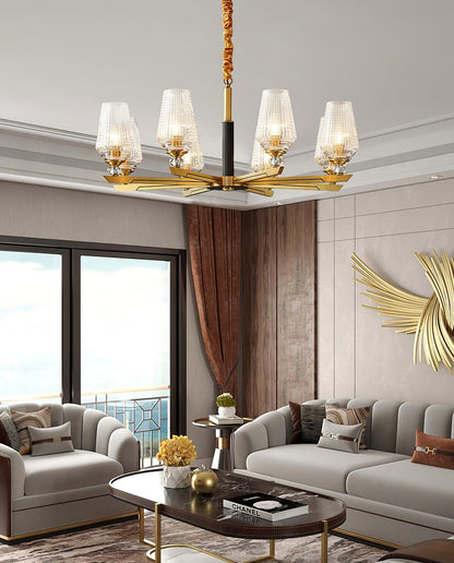 Orrefors Brass Pendant light Chandelier