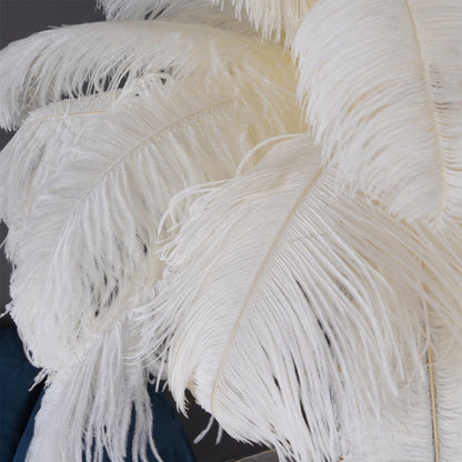 Ostrich Feather Brass Floor-mounted Lamp Floor Lamp