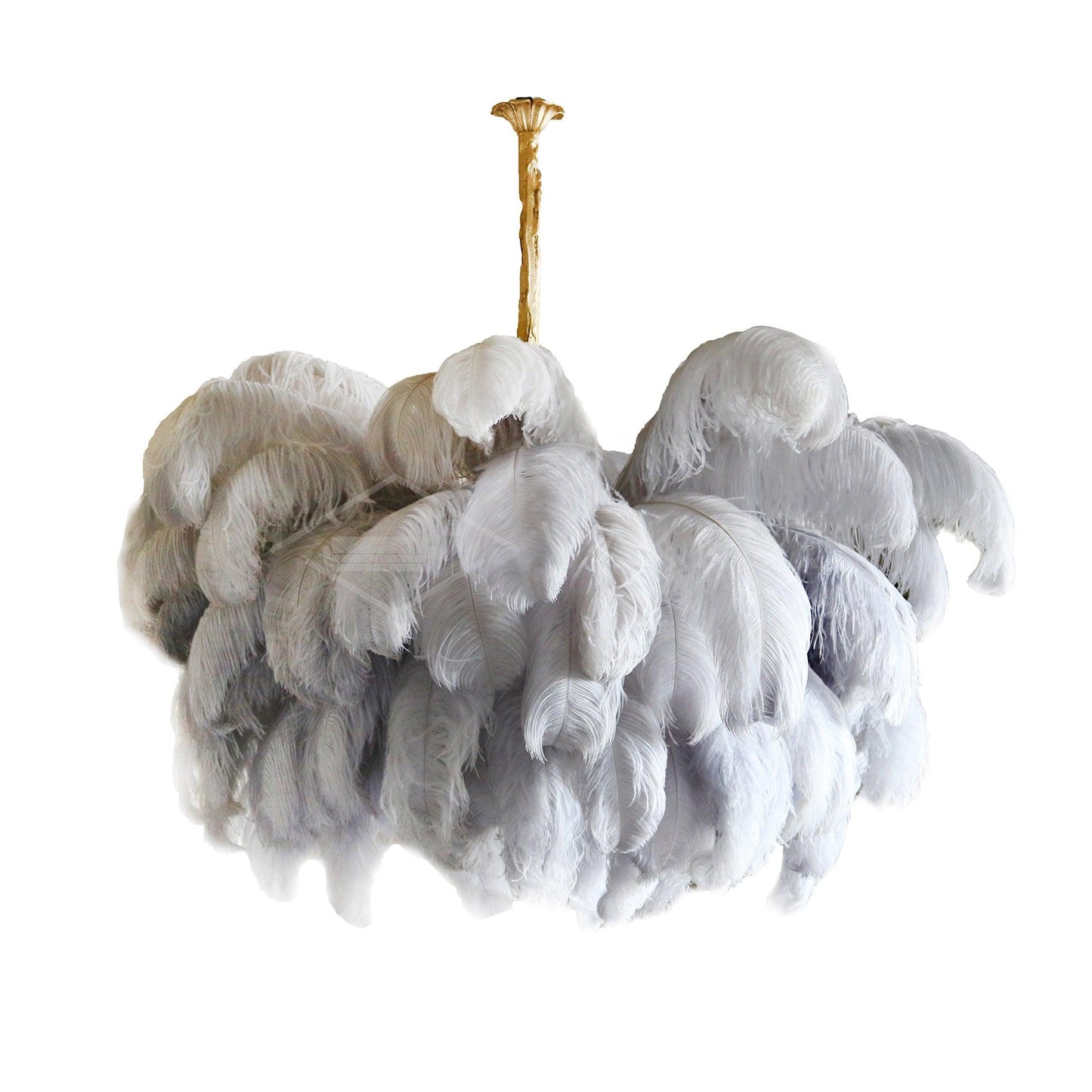 Ostrich Feather Gasolier Chandelier