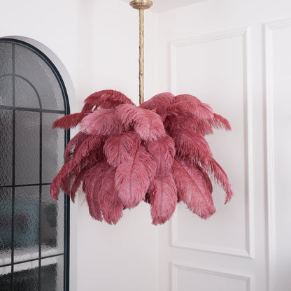 Ostrich Feather Gasolier Chandelier