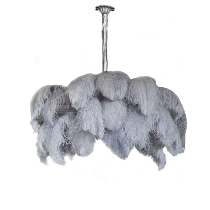 Ostrich Feather Gasolier Chandelier