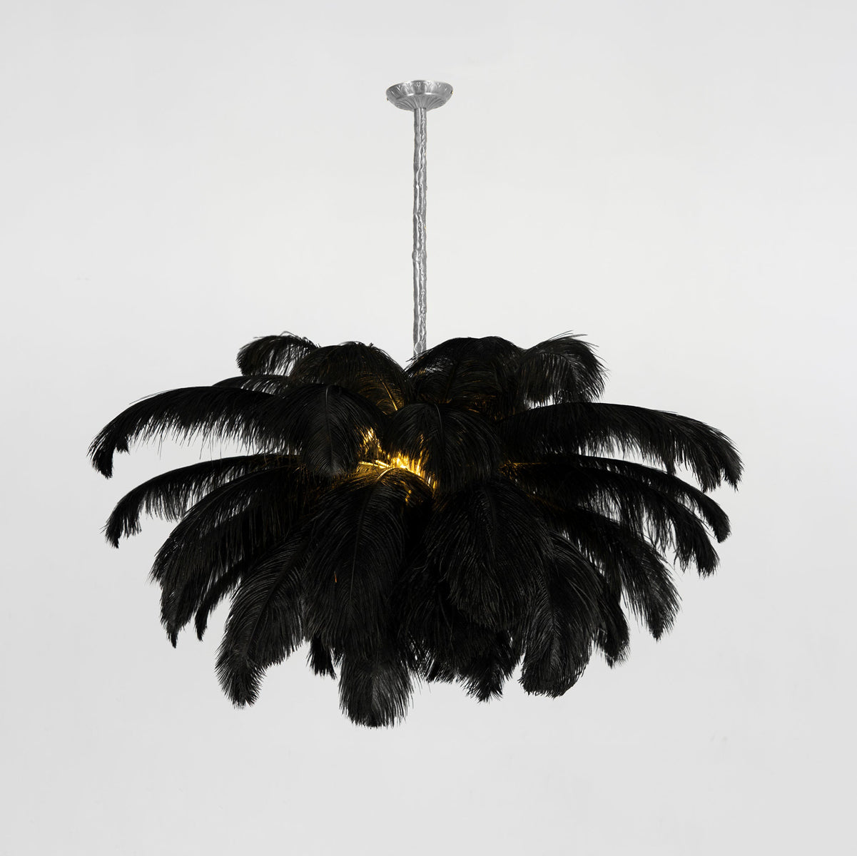 Ostrich Feather Gasolier Chandelier