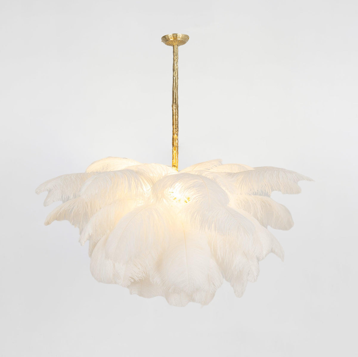 Ostrich Feather Gasolier Chandelier