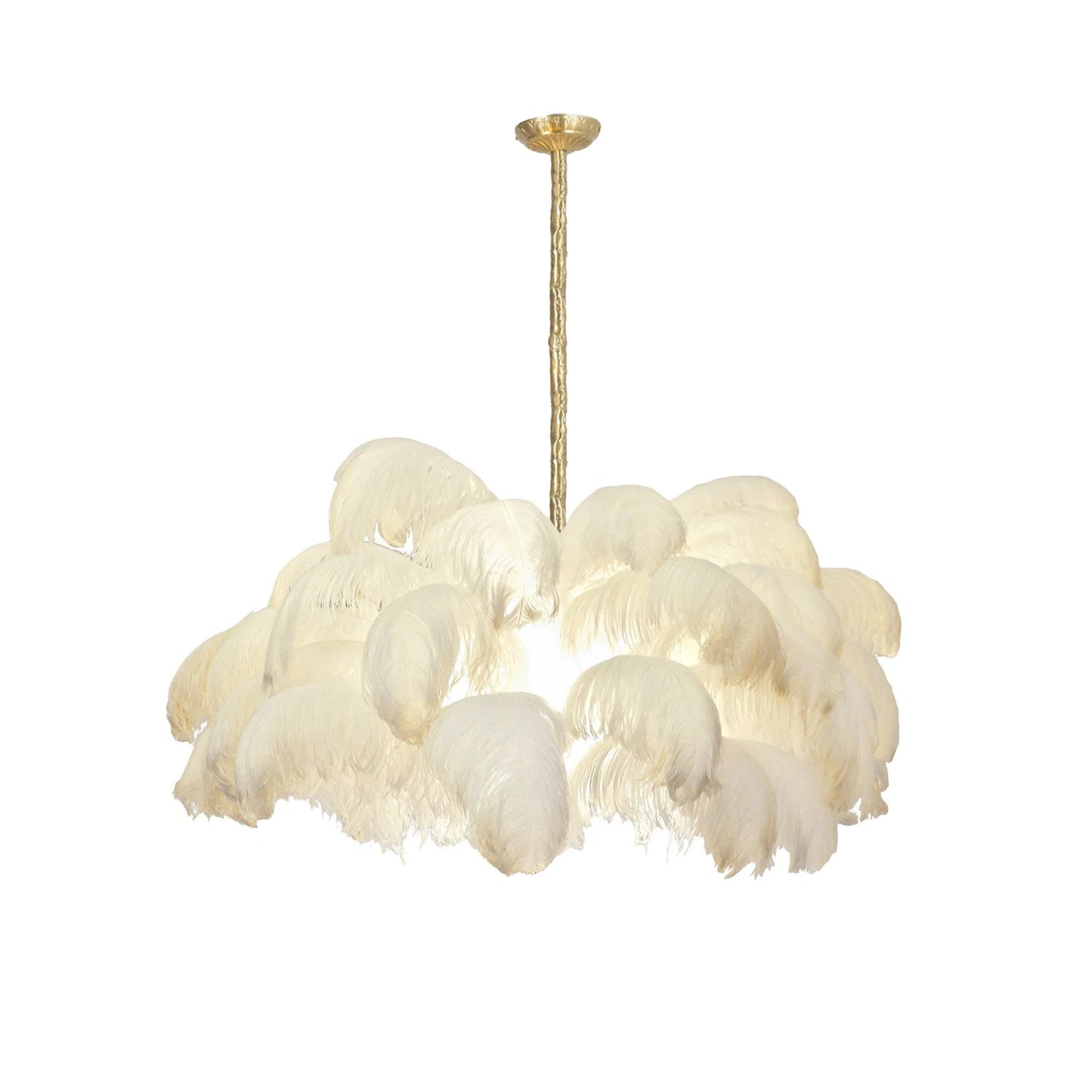 Ostrich Feather Gasolier Chandelier