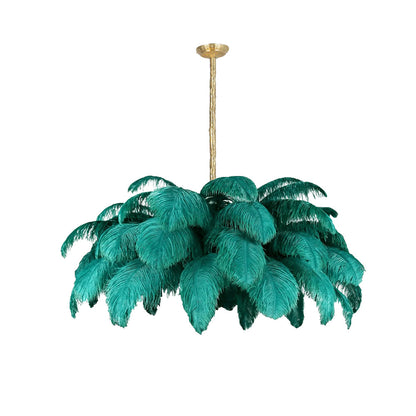 Ostrich Feather Gasolier Chandelier