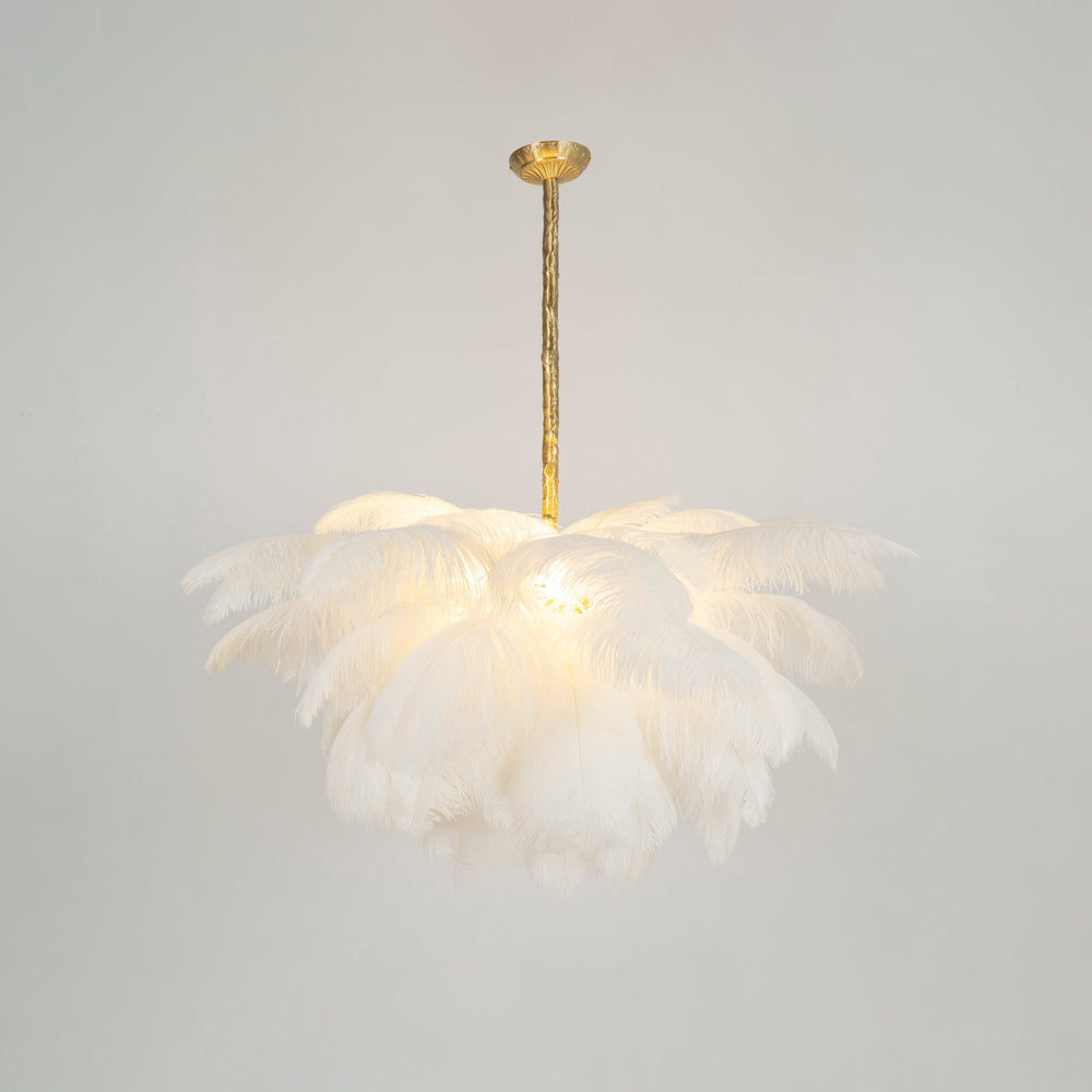 Ostrich Feather Gasolier Chandelier