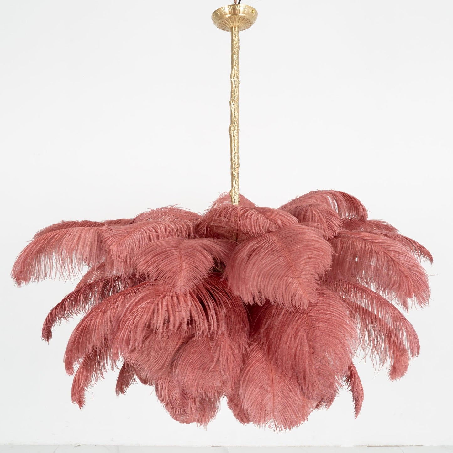 Ostrich Feather Gasolier Chandelier