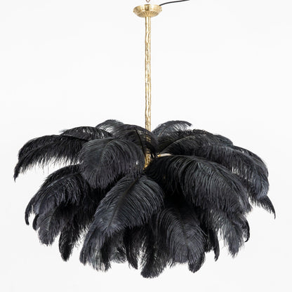 Ostrich Feather Gasolier Chandelier