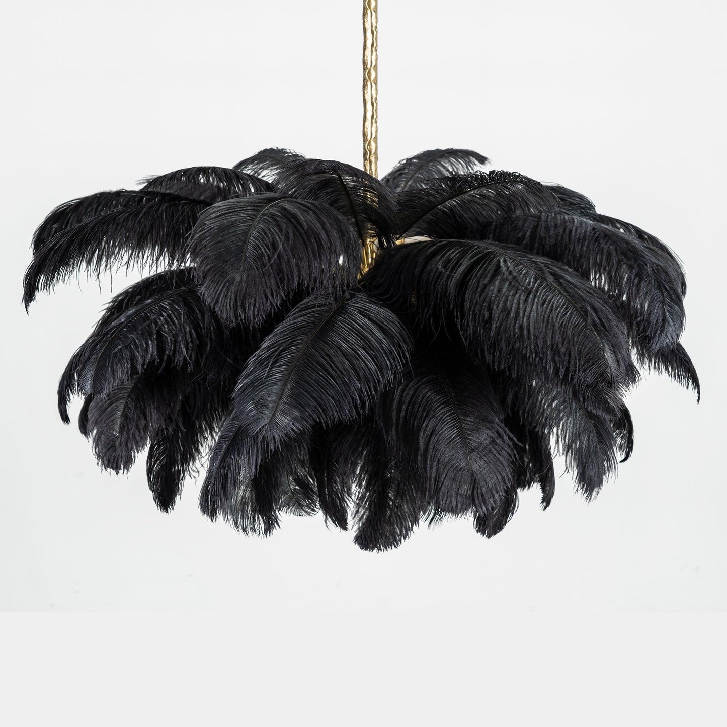 Ostrich Feather Gasolier Chandelier