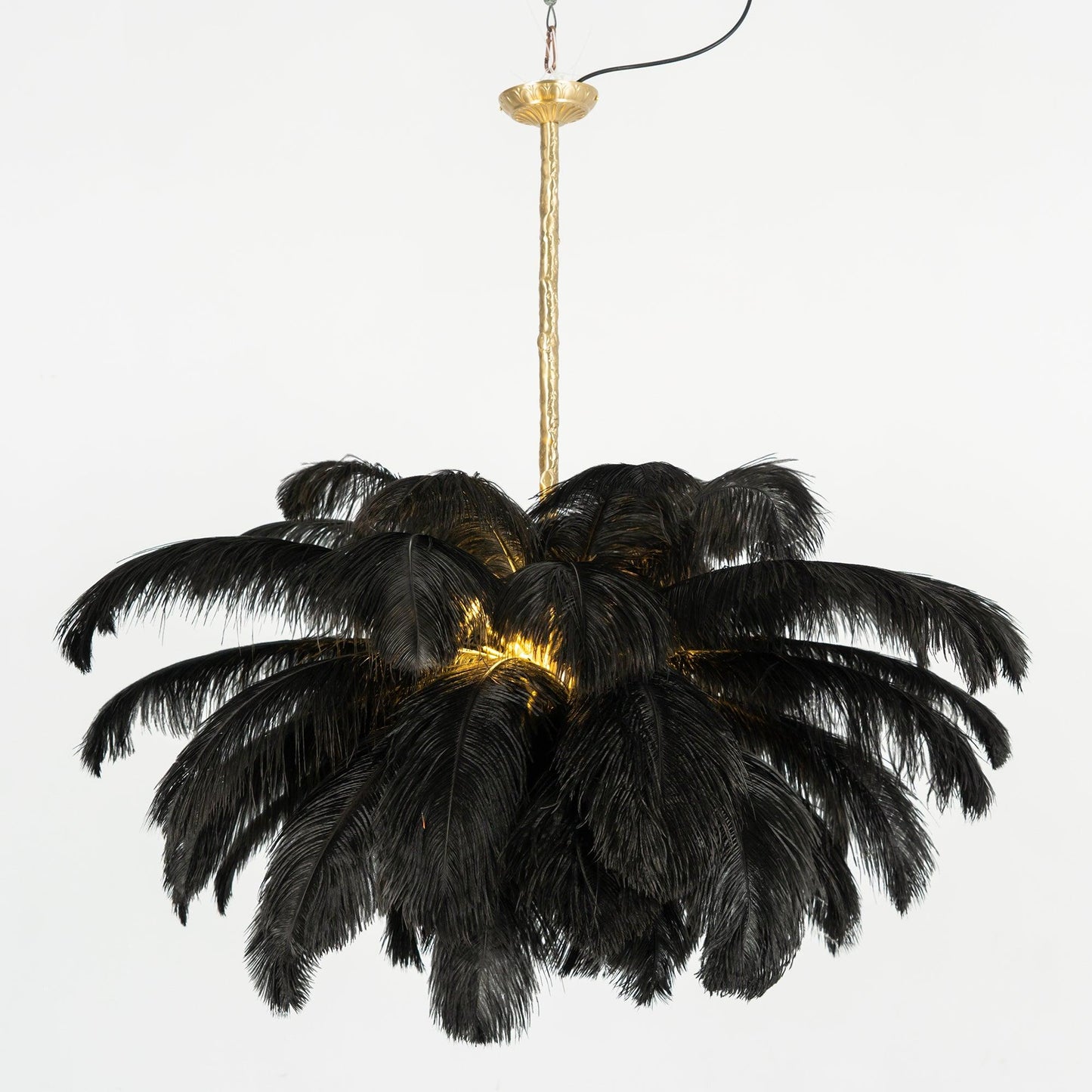 Ostrich Feather Gasolier Chandelier