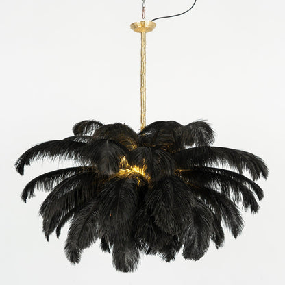 Ostrich Feather Gasolier Chandelier