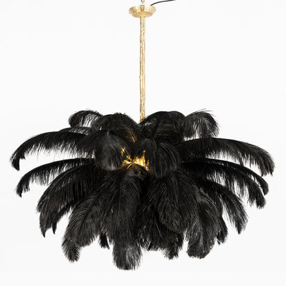 Ostrich Feather Gasolier Chandelier