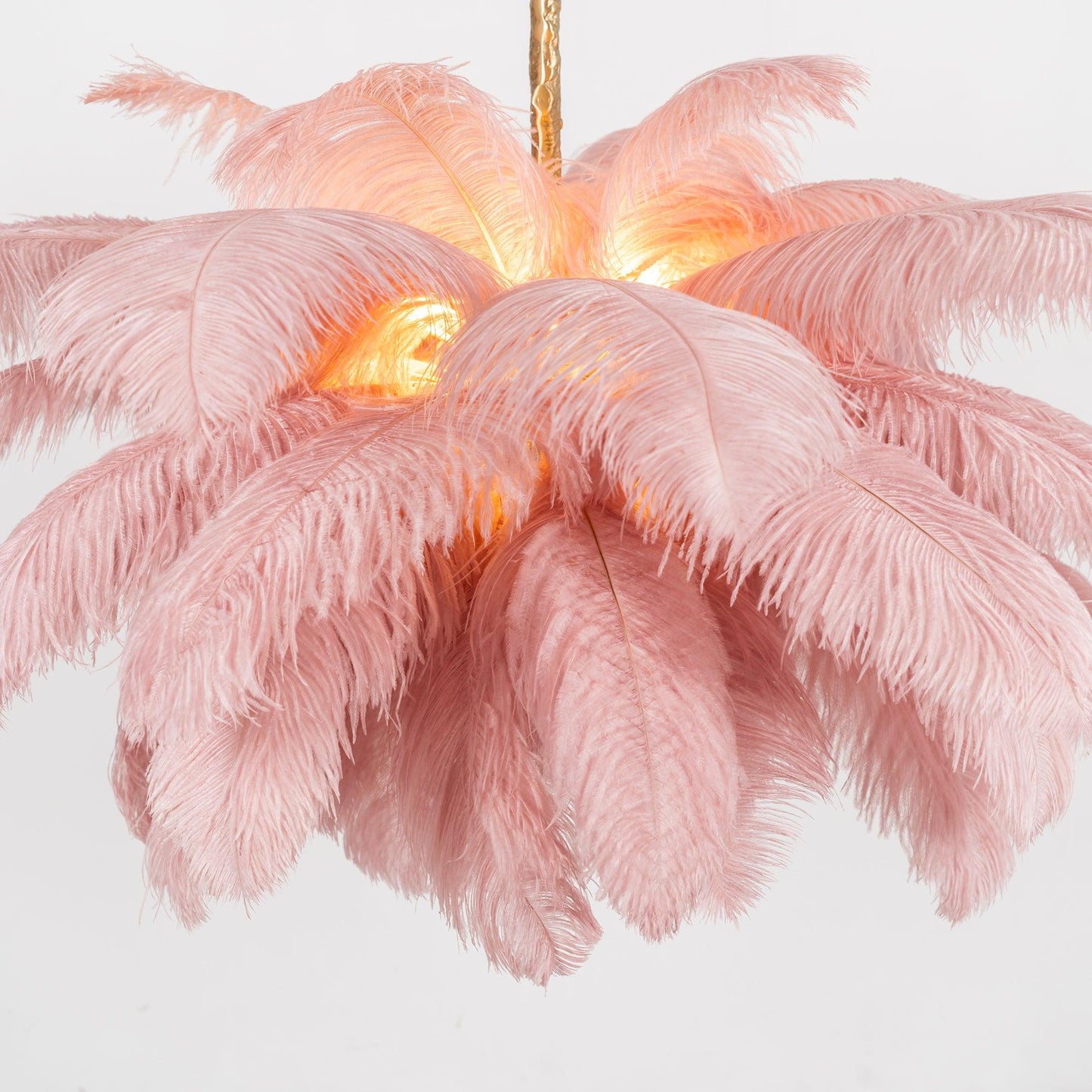 Ostrich Feather Gasolier Chandelier