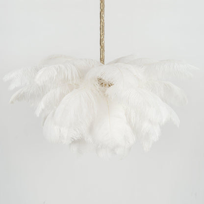 Ostrich Feather Gasolier Chandelier