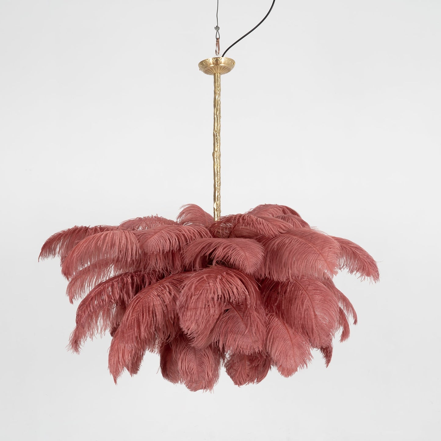 Ostrich Feather Gasolier Chandelier