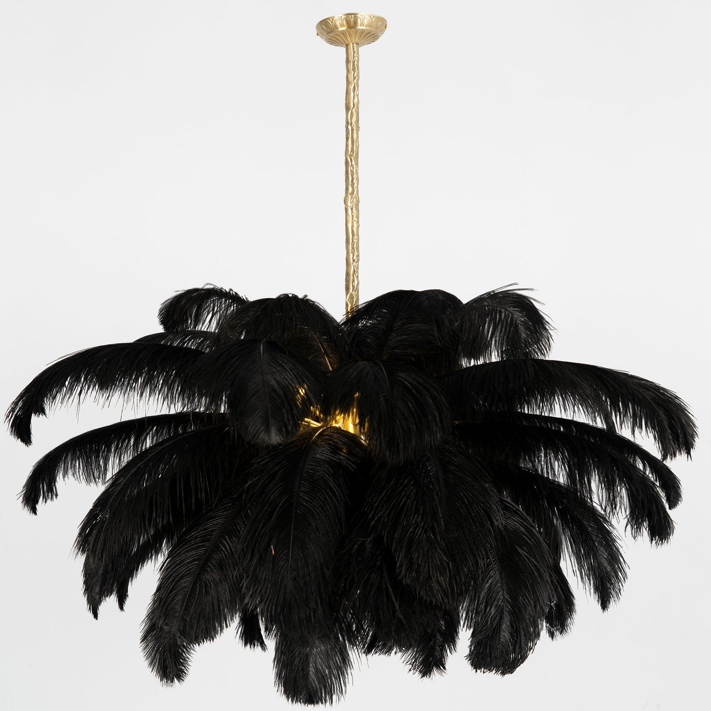 Ostrich Feather Gasolier Chandelier