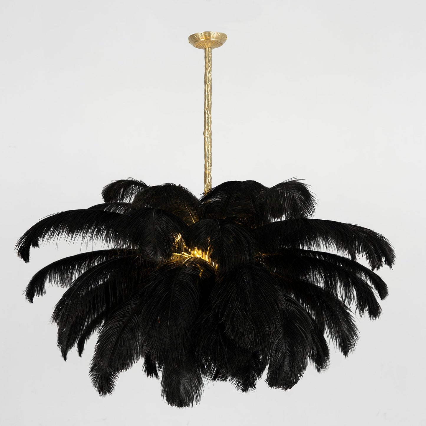 Ostrich Feather Gasolier Chandelier