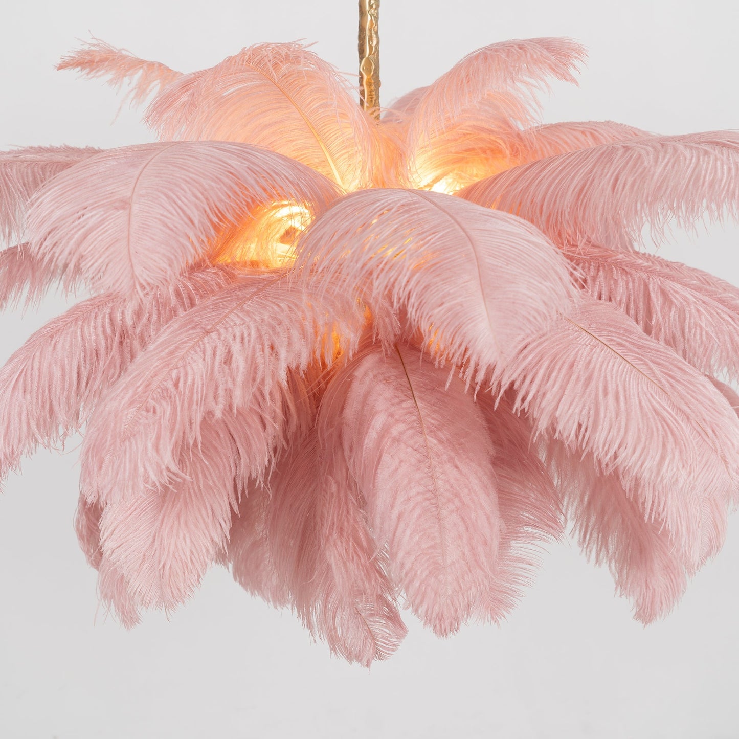 Ostrich Feather Gasolier Chandelier