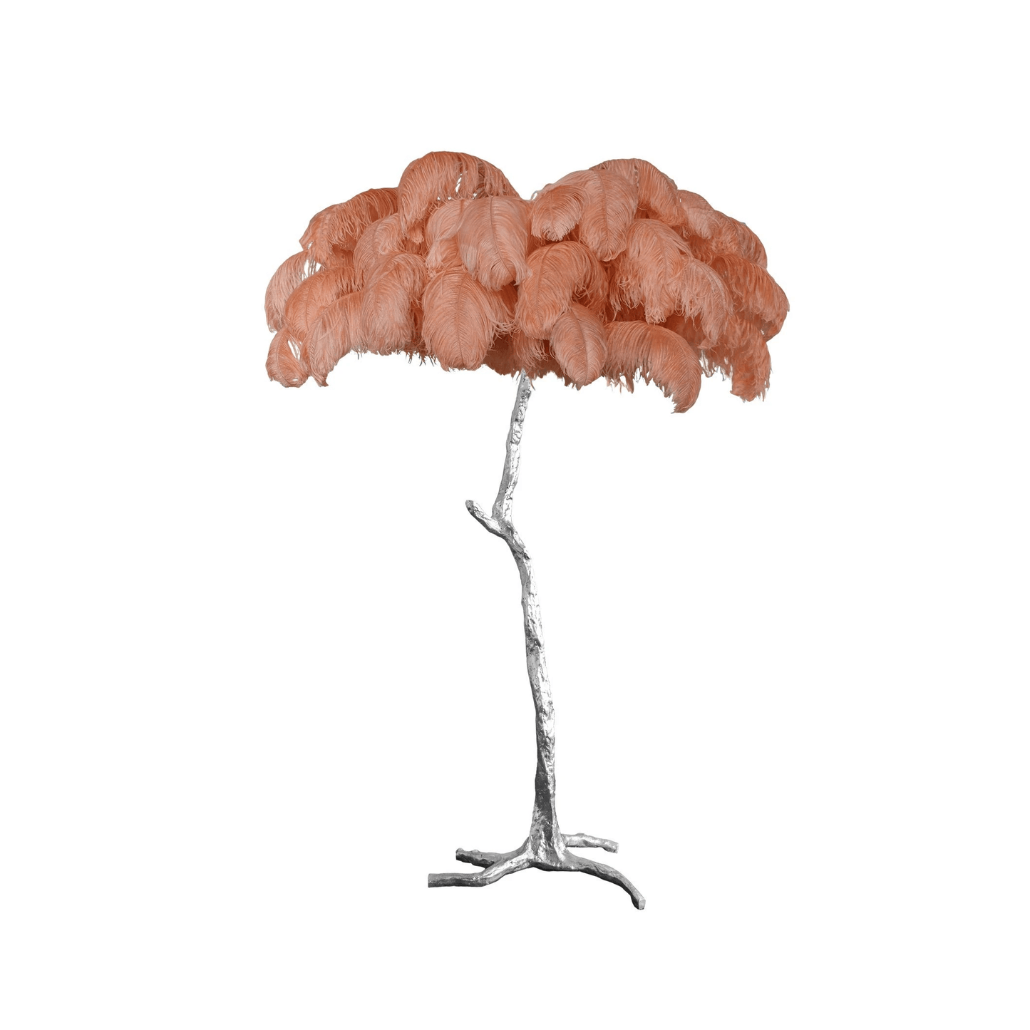 Ostrich Feather Brass Floor-mounted Lamp Floor Lamp