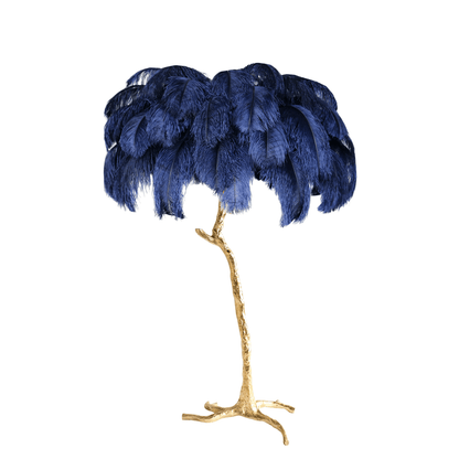 Ostrich Feather Brass Floor-mounted Lamp Floor Lamp