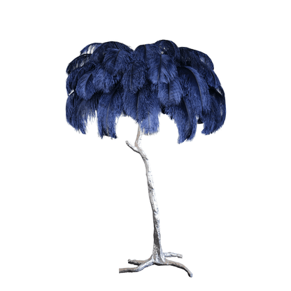 Ostrich Feather Brass Floor-mounted Lamp Floor Lamp