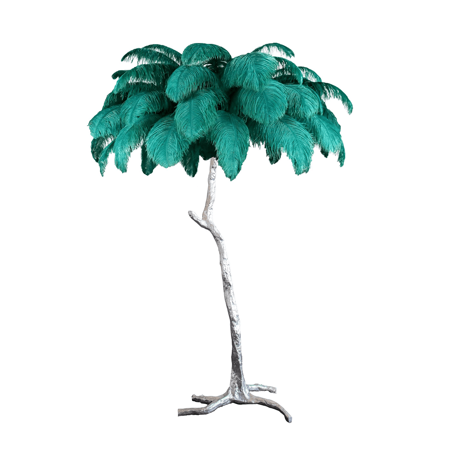 Ostrich Feather Brass Floor-mounted Lamp Floor Lamp