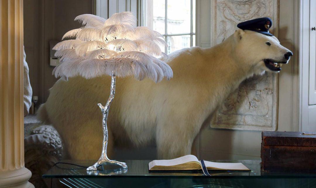 Ostrich Feather Reading light Table Lamp