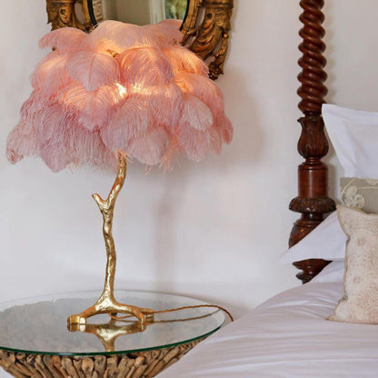 Ostrich Feather Reading light Table Lamp