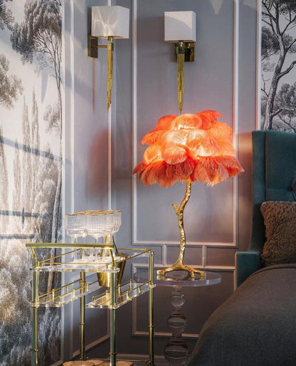 Ostrich Feather Reading light Table Lamp