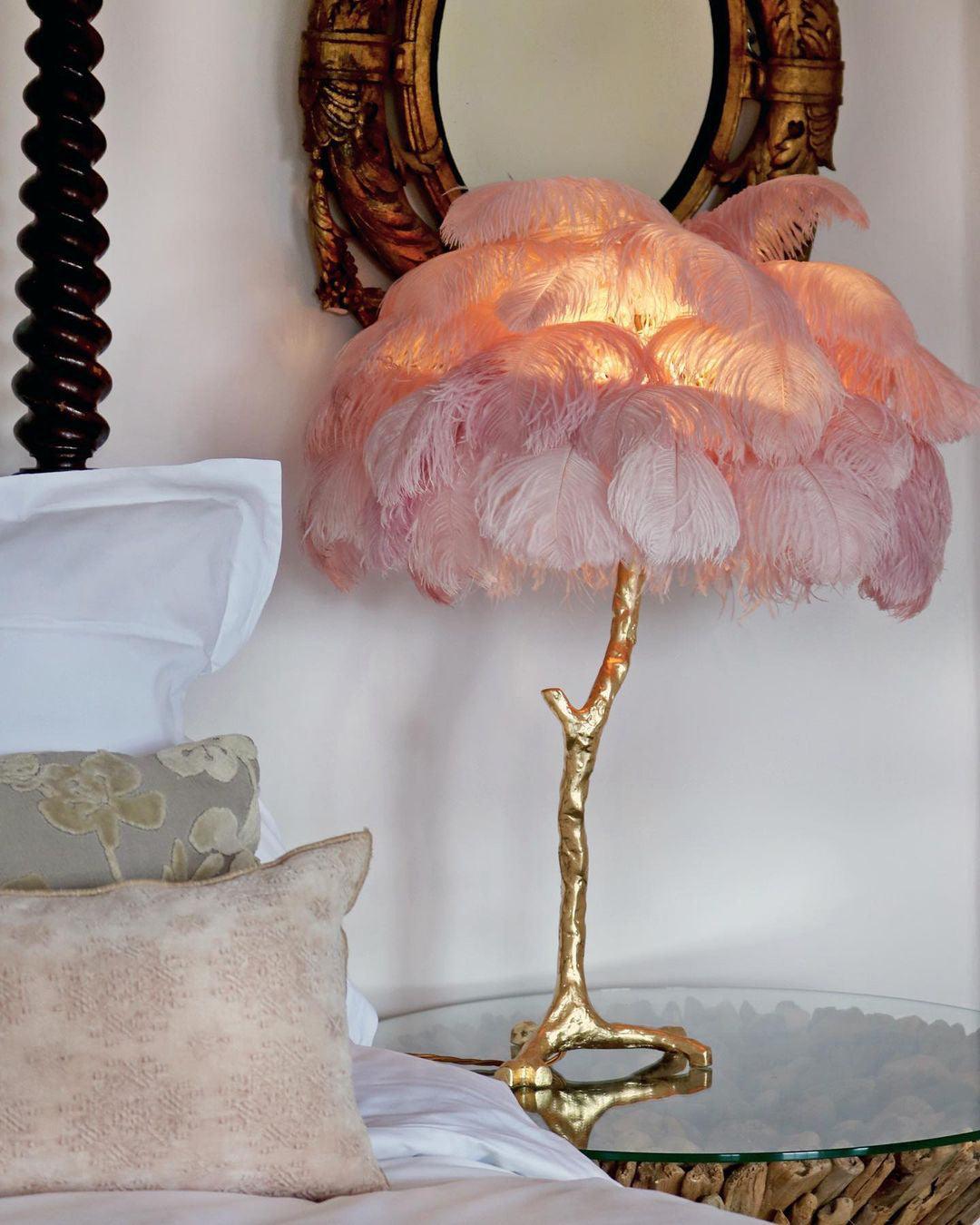 Ostrich Feather Reading light Table Lamp