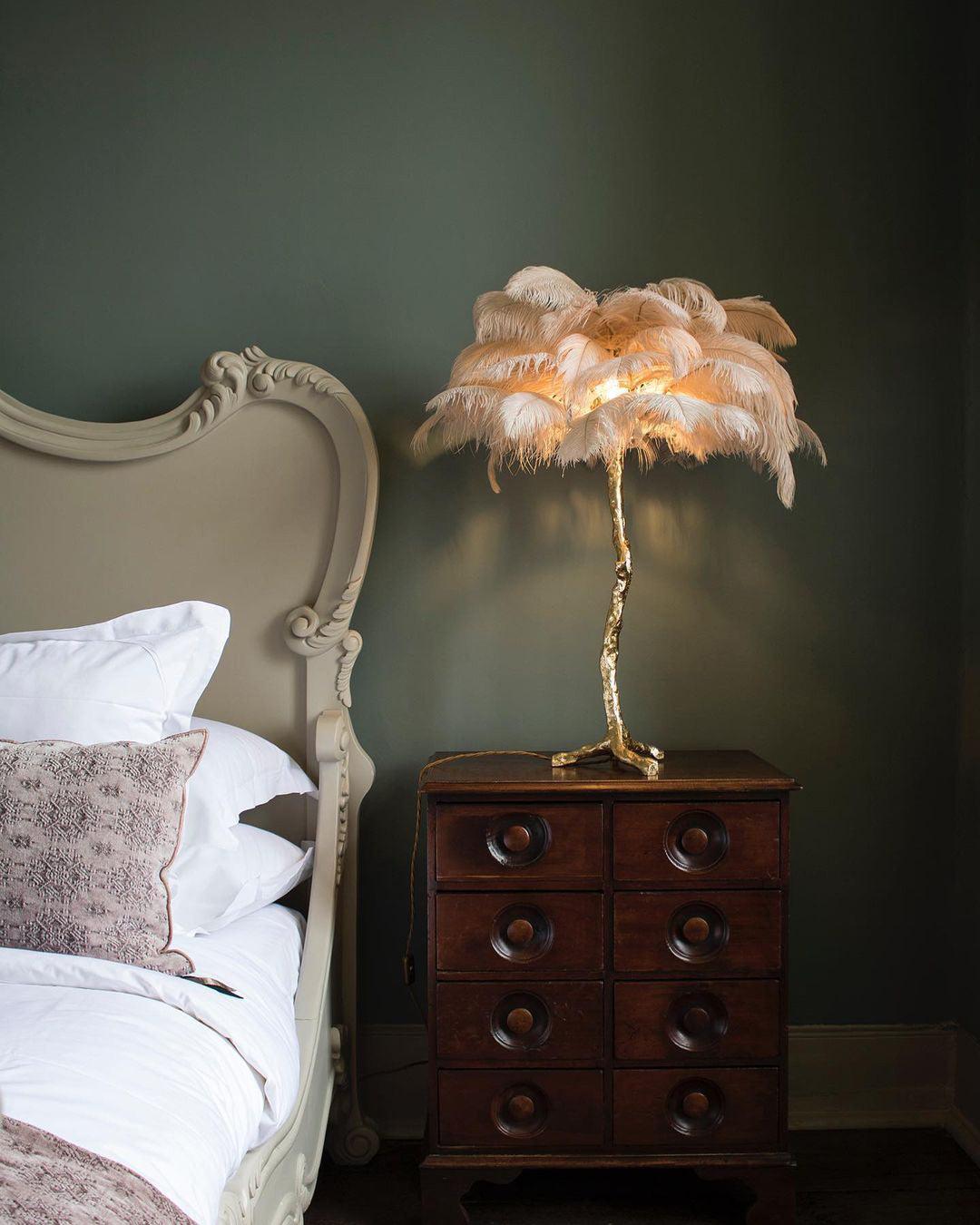 Ostrich Feather Reading light Table Lamp