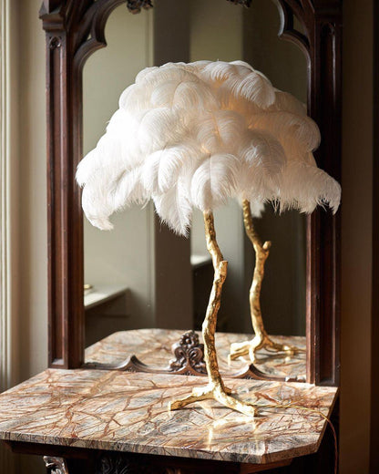 Ostrich Feather Reading light Table Lamp