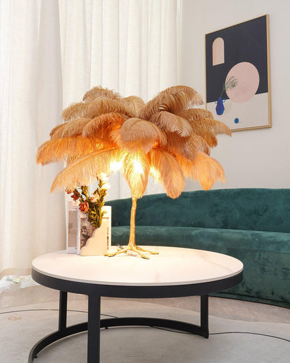 Ostrich Feather Reading light Table Lamp