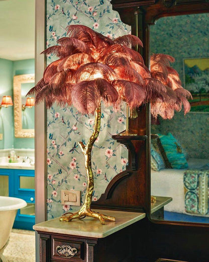 Ostrich Feather Reading light Table Lamp