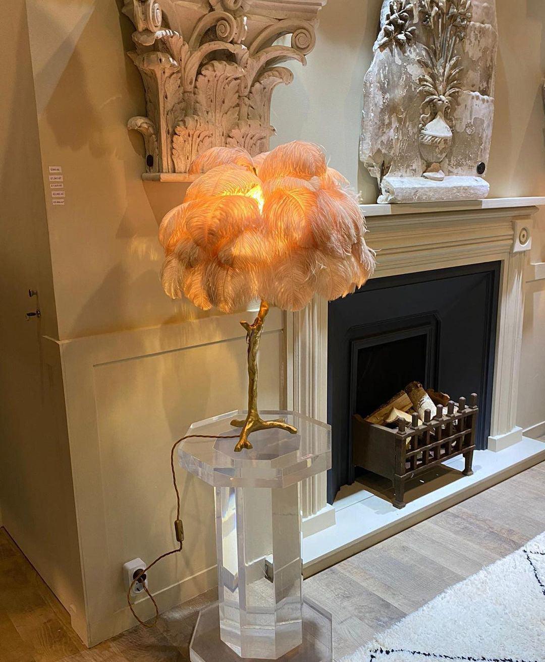 Ostrich Feather Reading light Table Lamp