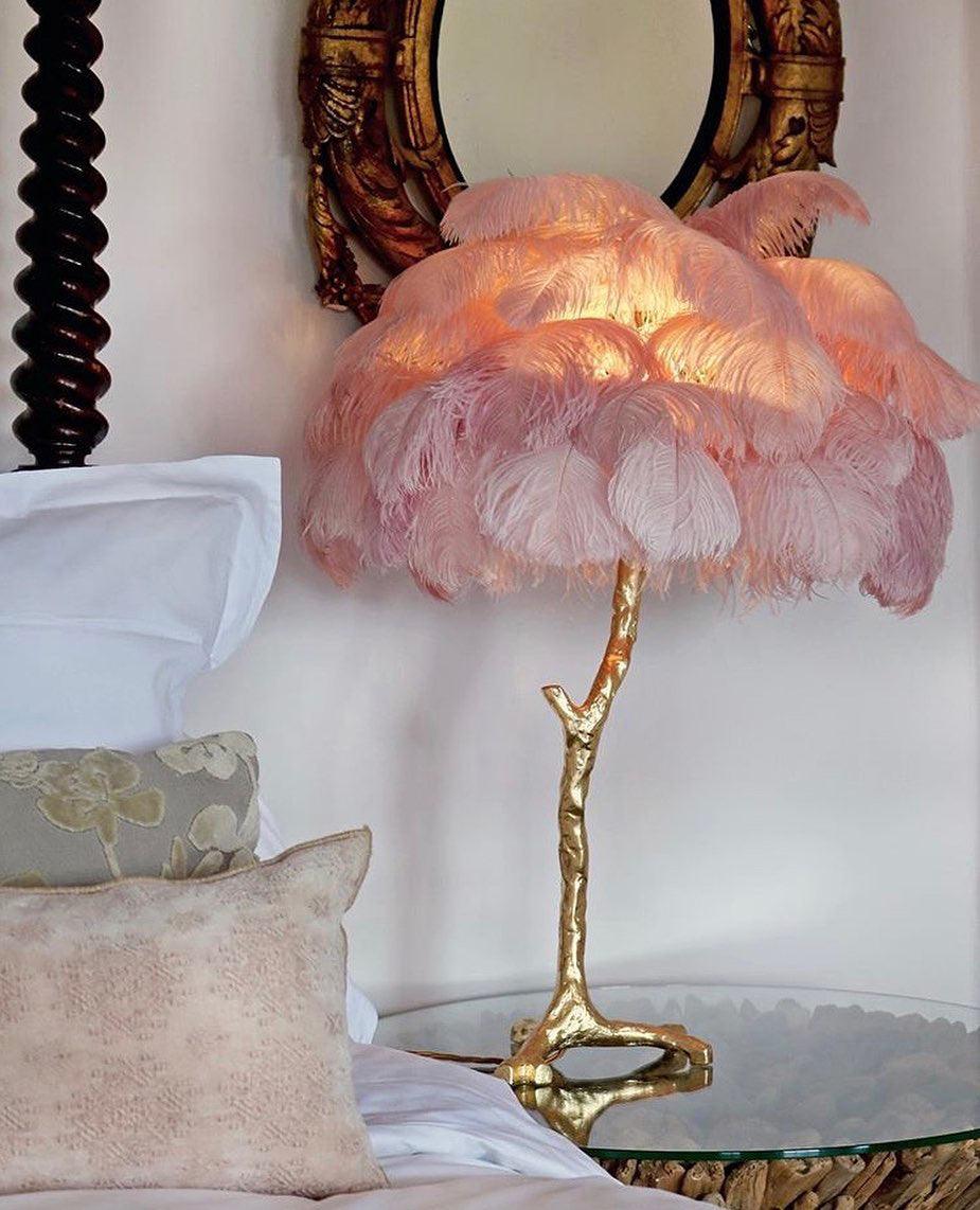 Ostrich Feather Reading light Table Lamp