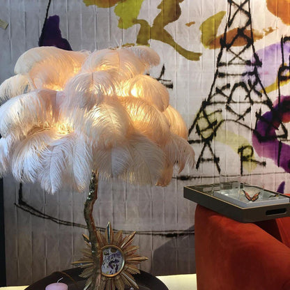 Ostrich Feather Reading light Table Lamp